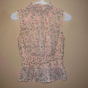 Floral Pink Peplum tank
